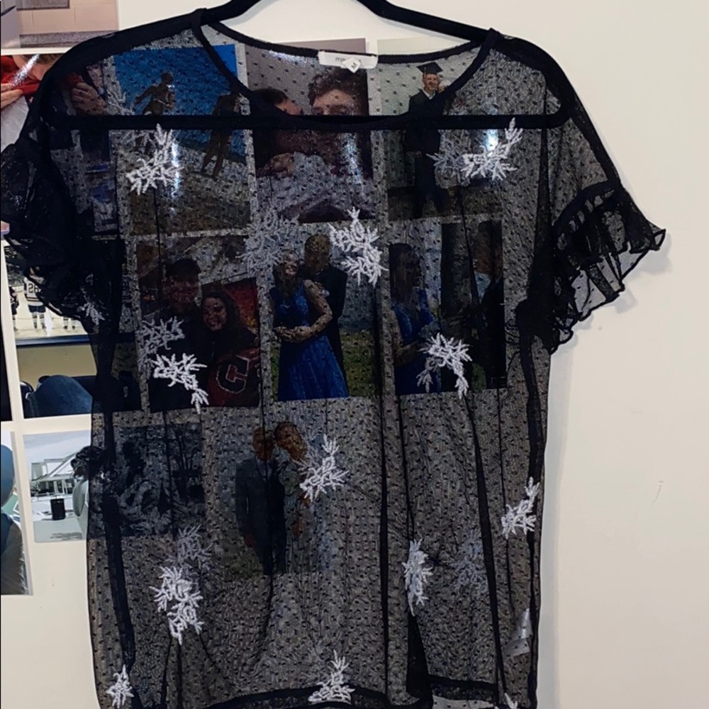 Sheer black top